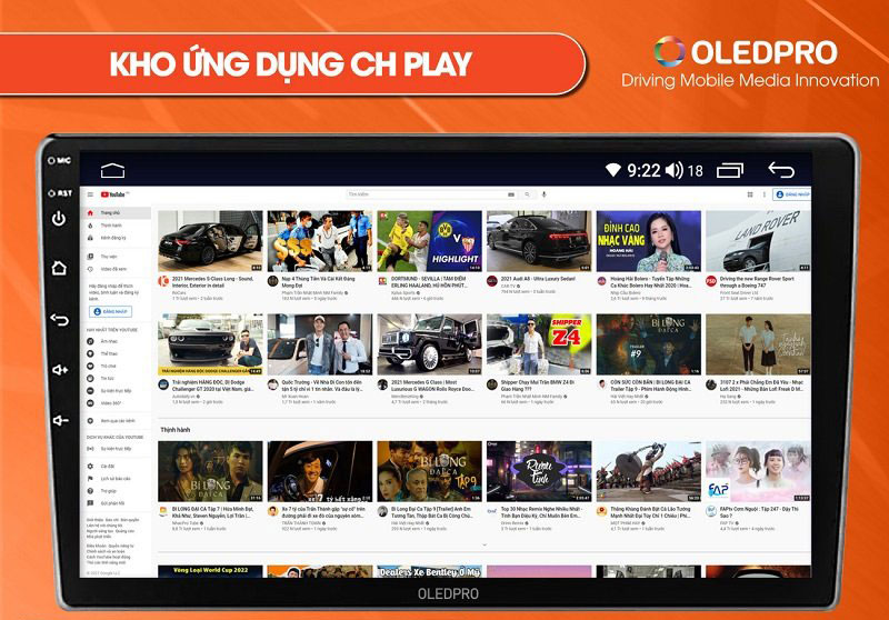 Kho ứng dụng Màn Hình DVD Android OledPro X8