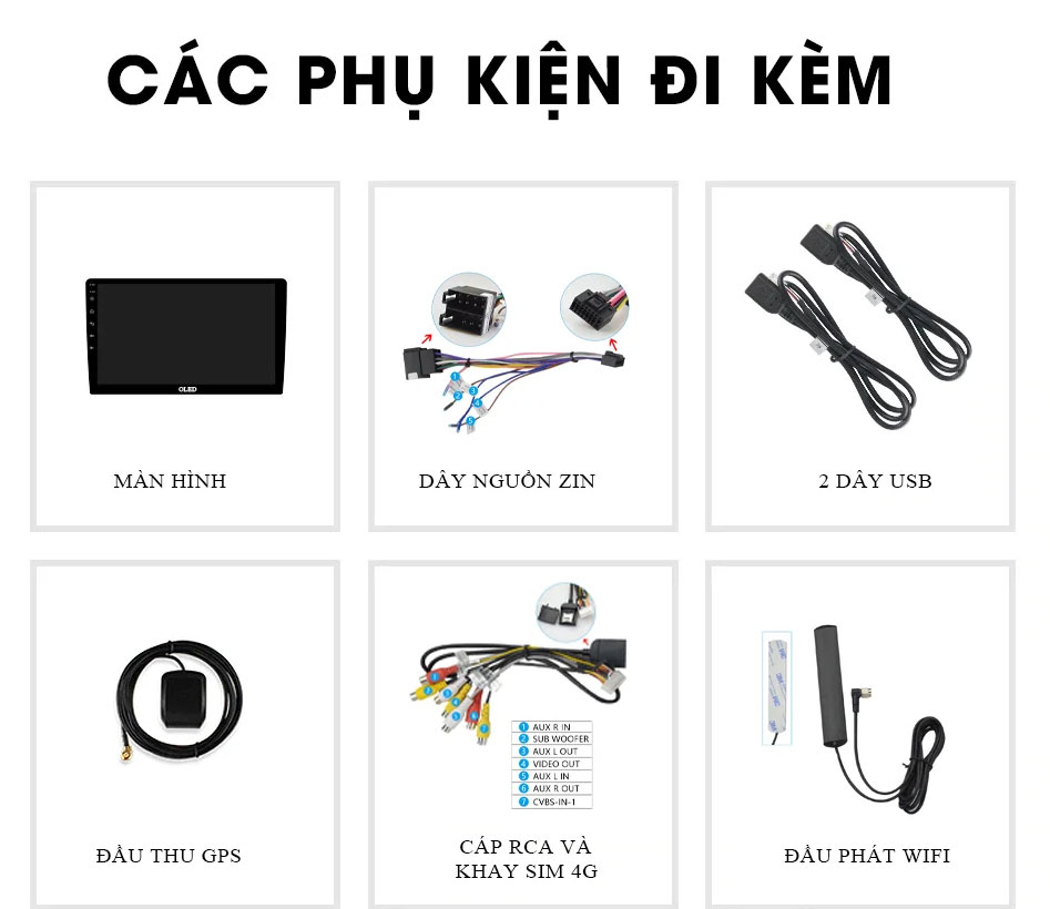 phụ kiện Màn Hình DVD Android OledPro X8