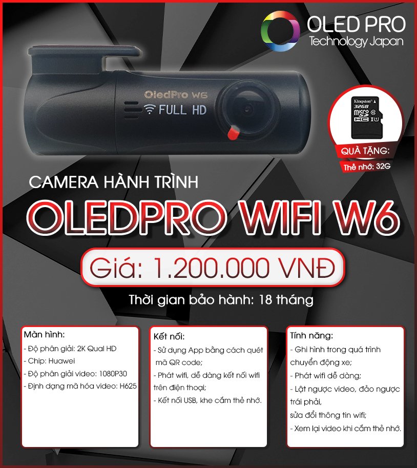 Camera hành trình OledPro wifi W6